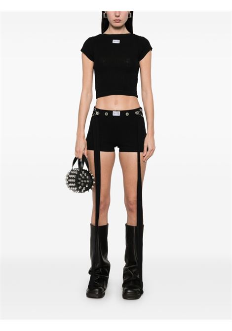crop baby tee donna nera JEAN PAUL GAULTIER | 25/33-F-TS105P-J05400